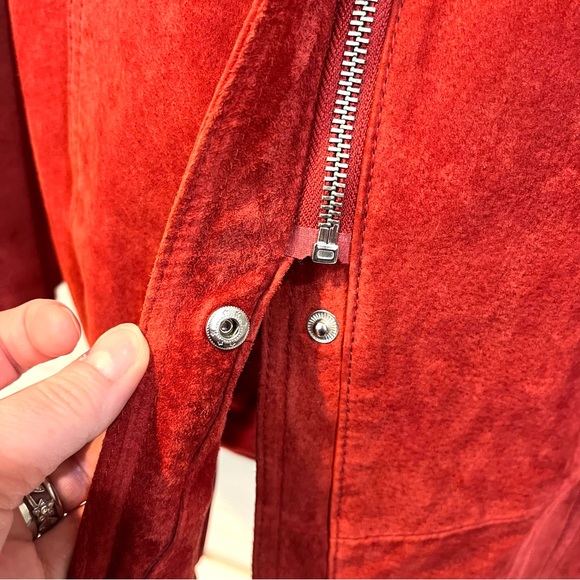 Bradley Bayou Vintage Red Suede Toggle Button Coat - Picture 8 of 15